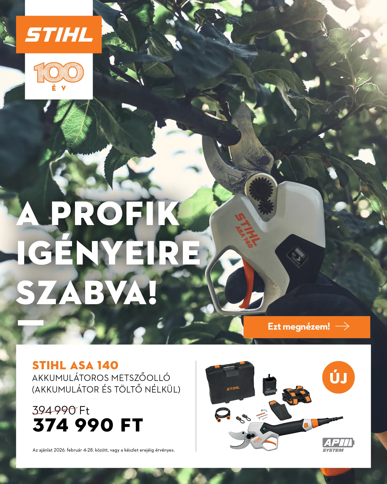 <p>STIHL AKKUMULÁTOROS METSZŐOLLÓ AKCIÓ!</p>