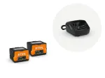 STIHL Akkumulátor indító készlet ( 2 db AK 30 S Akkumulátor és Al 101 töltővel)