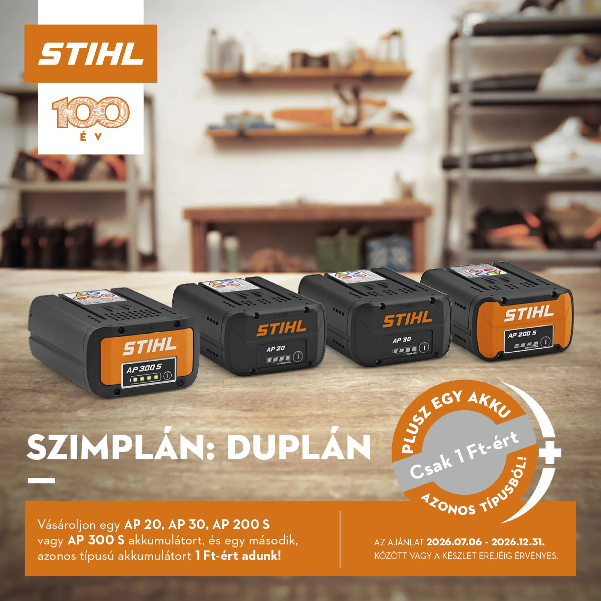 STIHL AP 200 S akkumulátor + 1 db ajándék