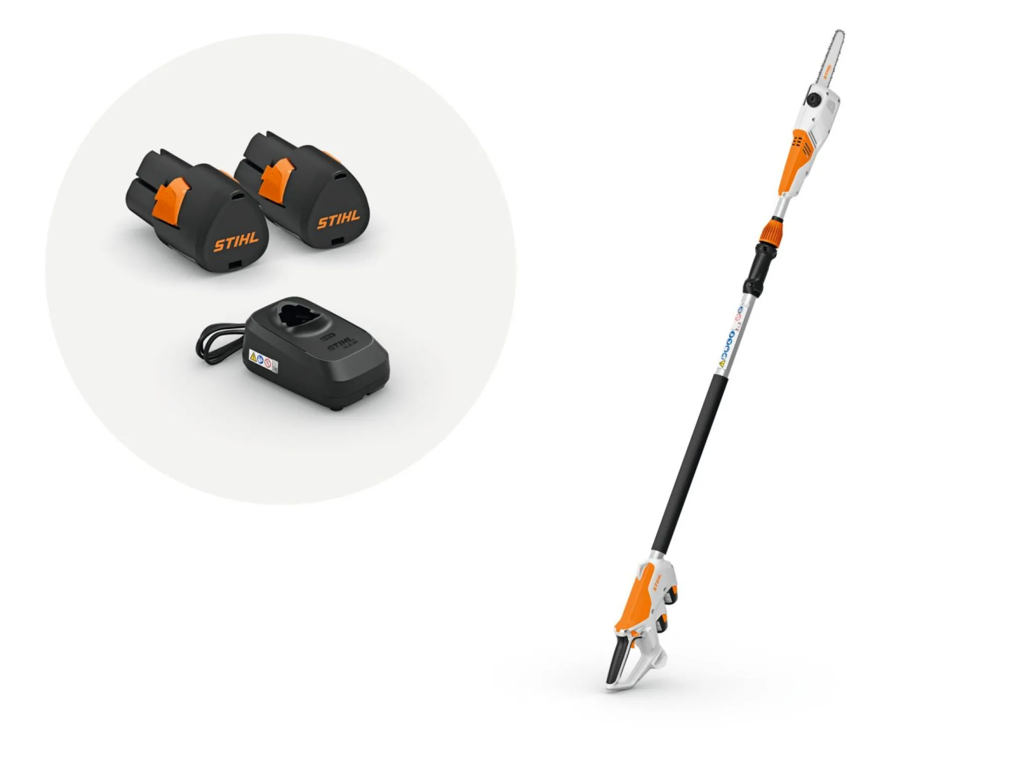 STIHL HTA 30 AS Akkumulátoros magassági ágnyeső (2 db AS 2 akkumulátorral és ALS 31 töltővel)